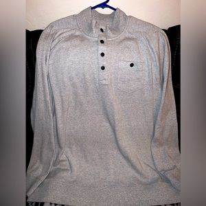 Men’s Old Navy Polo Mock Heather Grey Sweater XXXL